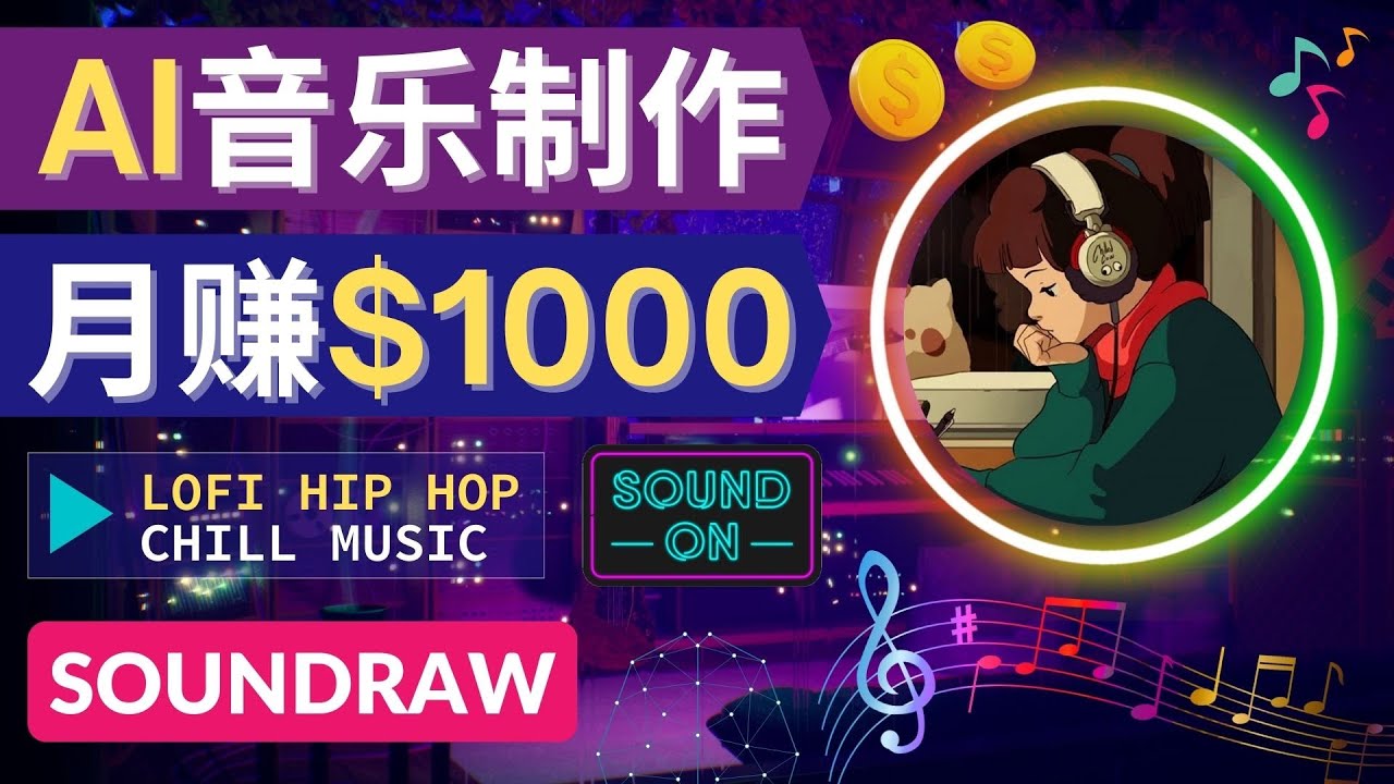 无需任何音乐基础： 使用AI软件制作Lofi Hip Hop Chill Music 月赚1000美元松鼠智库-松鼠智库