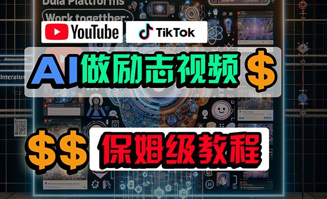 利用AI制作励志视频，在YouTube和TikTok赚钱，小白可做（附工具）松鼠智库-松鼠智库
